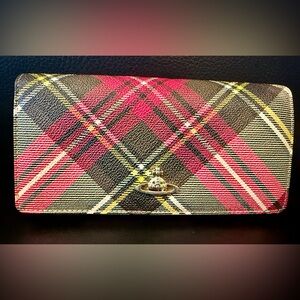 Vivienne Westwood Check Pink Long Wallet